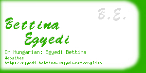 bettina egyedi business card